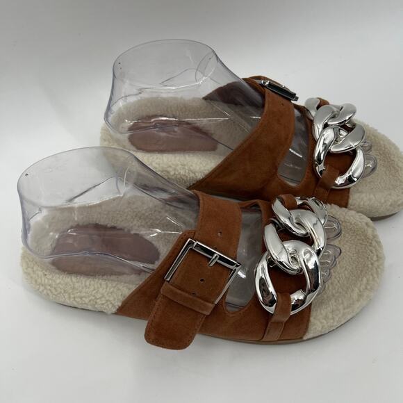 Marc Fisher Fresno Shearling Slide Sandals - Picture 4 of 7